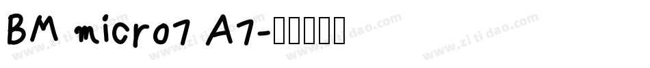 BM micro7 A7字体转换
